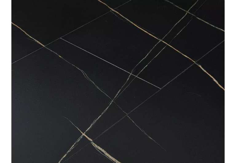 Stół okrągły rozkładany 100-135 Gaston Czarny Marmur