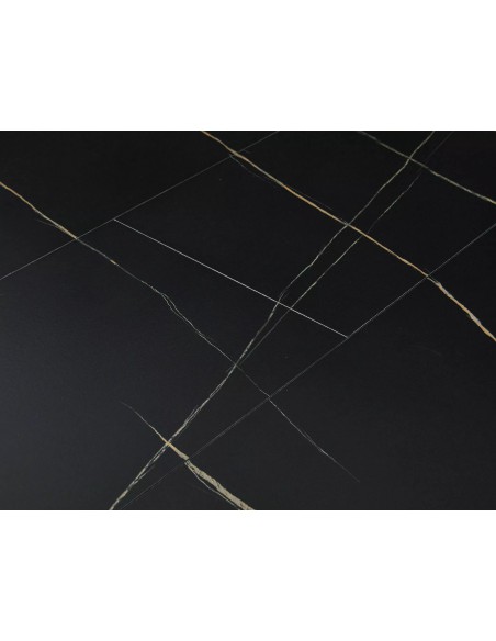 Stół okrągły rozkładany 100-135 Gaston Czarny Marmur