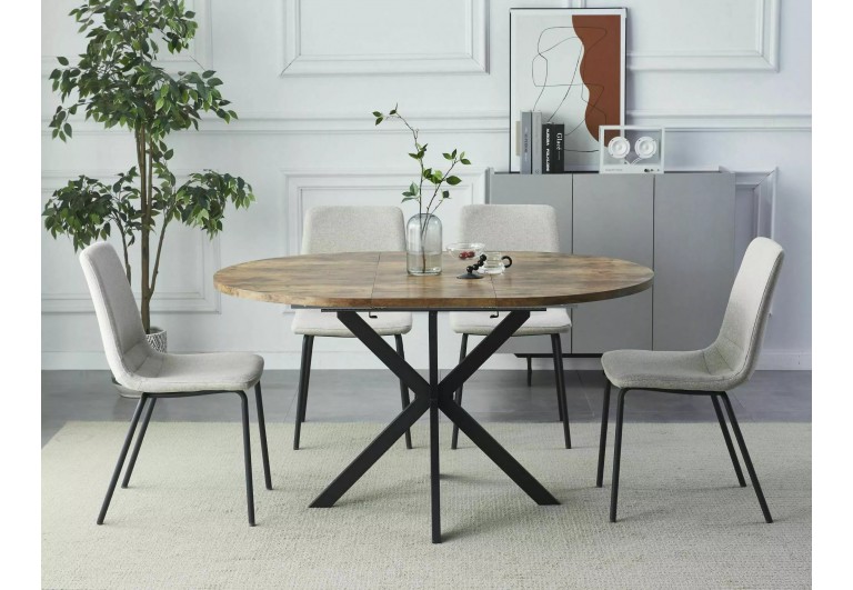 Stół okrągły rozkładany 100-135 Gaston Orzech Vintage