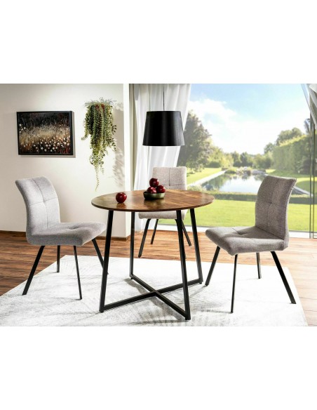 Stół okrągły 90 Luna Brąz Rustykalny