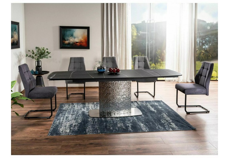 Stół rozkładany 160-240 Moncler Ceramic Sahara Noir Czarny Mat