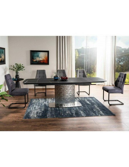 Stół rozkładany 160-240 Moncler Ceramic Sahara Noir Czarny Mat