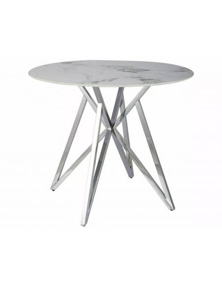 Stół okrągły 90 Murano Biały Połysk