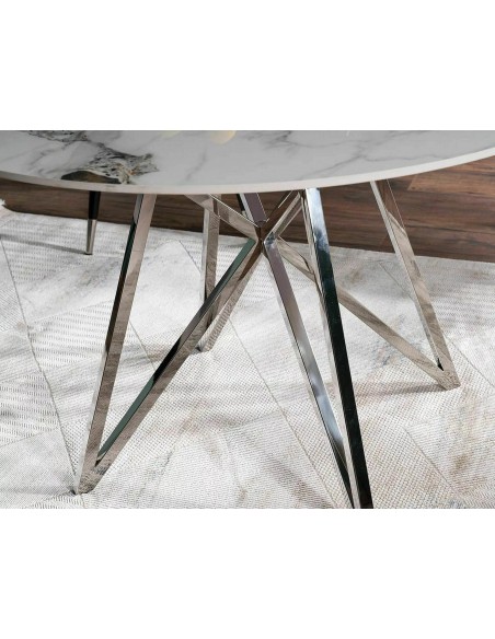 Stół okrągły 90 Murano Biały Połysk