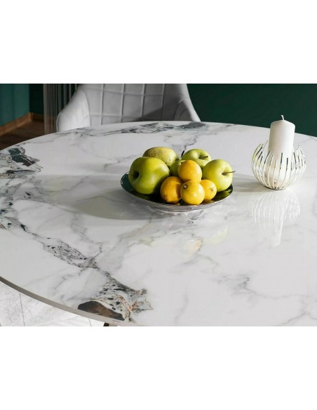 Stół okrągły 90 Murano Biały Połysk