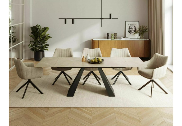 Stół rozkładany 160-240 Salvadore Ceramic Diamond Cream