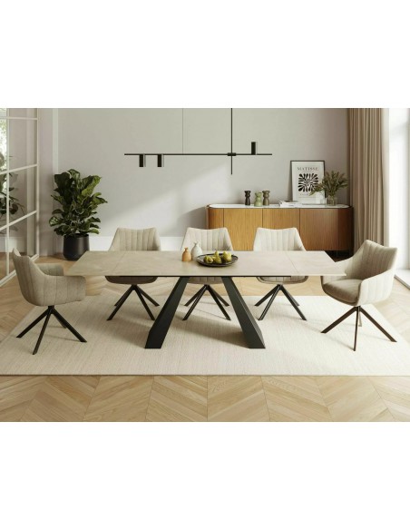 Stół rozkładany 160-240 Salvadore Ceramic Diamond Cream