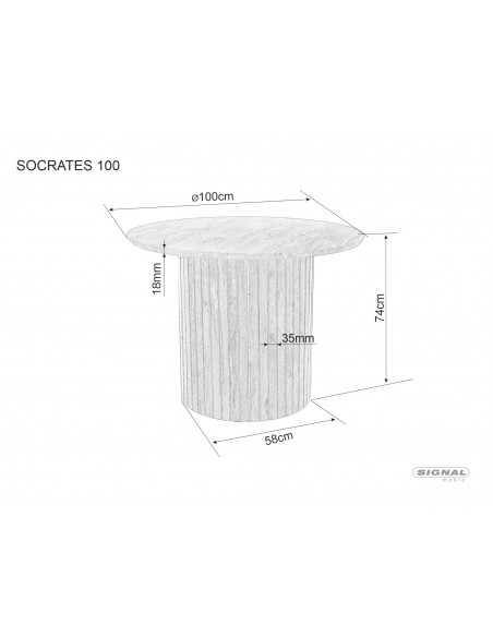 Stół okrągły Socrates Dąb Artisan