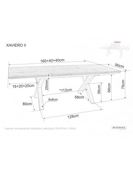 Stół rozkładany 160-240 Xaviero II