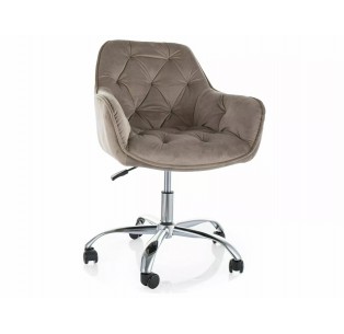 Fotel obrotowy Q-190 Velvet Ciemny Beż