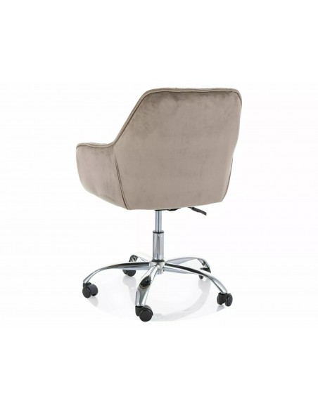 Fotel obrotowy Q-190 Velvet Ciemny Beż