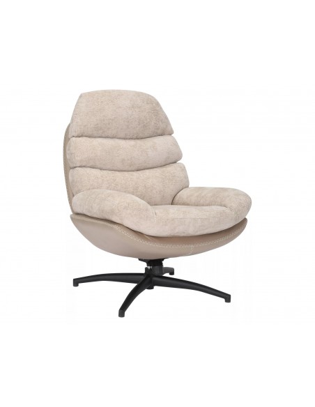 Fotel wypoczynkowy obrotowy Giselle Beżowy