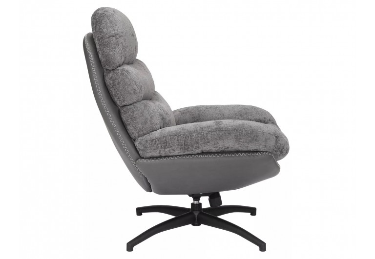 Fotel wypoczynkowy obrotowy Giselle Szary