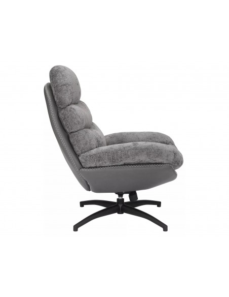 Fotel wypoczynkowy obrotowy Giselle Szary