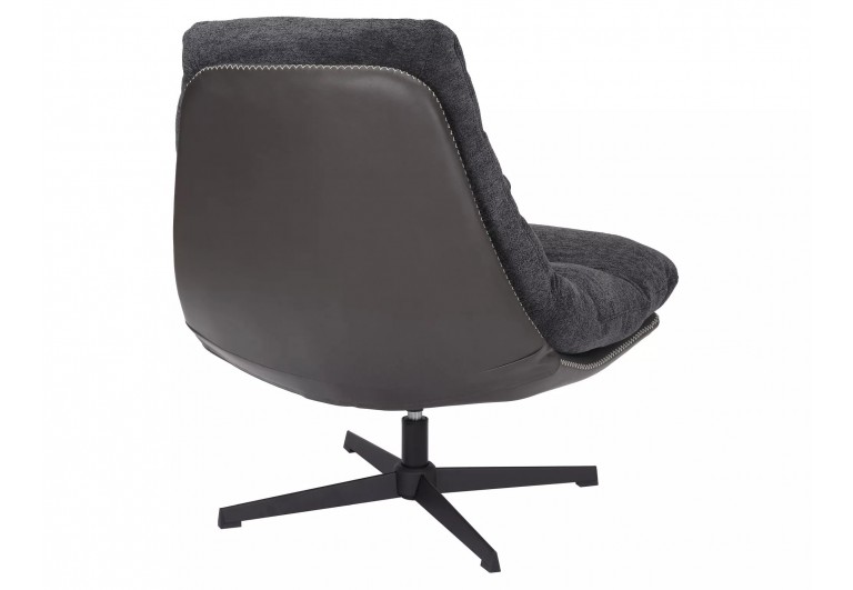 Fotel wypoczynkowy obrotowy Felicia Raven Ciemny Szary