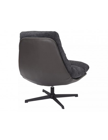 Fotel wypoczynkowy obrotowy Felicia Raven Ciemny Szary