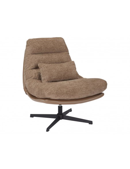 Fotel wypoczynkowy obrotowy Felicia Raven Latte