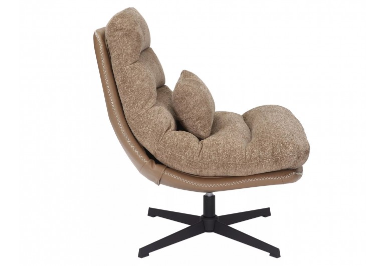 Fotel wypoczynkowy obrotowy Felicia Raven Latte