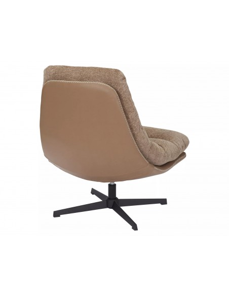 Fotel wypoczynkowy obrotowy Felicia Raven Latte