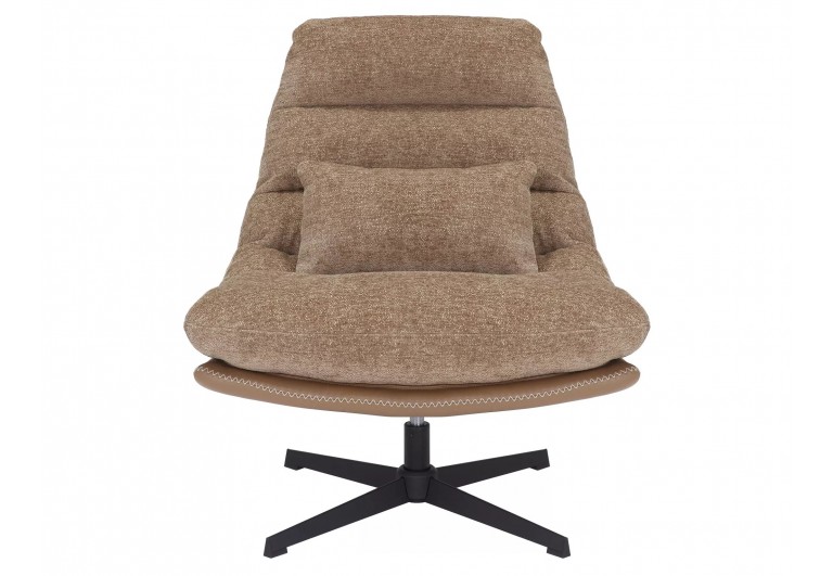 Fotel wypoczynkowy obrotowy Felicia Raven Latte