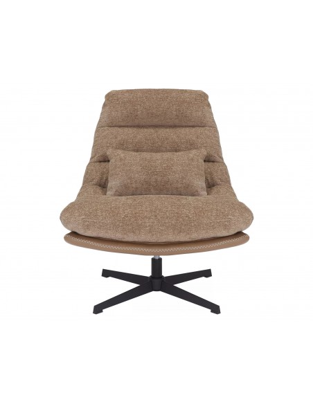 Fotel wypoczynkowy obrotowy Felicia Raven Latte