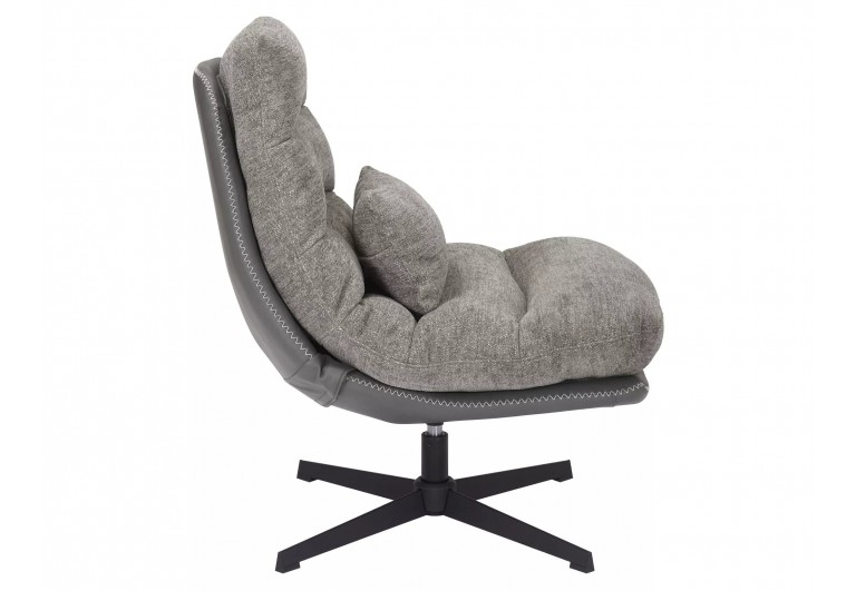 Fotel wypoczynkowy obrotowy Felicia Raven Szary