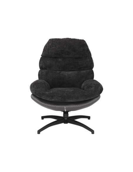 Fotel wypoczynkowy obrotowy Giselle Czarny
