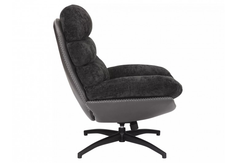 Fotel wypoczynkowy obrotowy Giselle Czarny