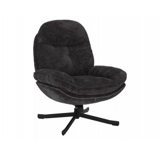 Fotel wypoczynkowy obrotowy Harper Czarny