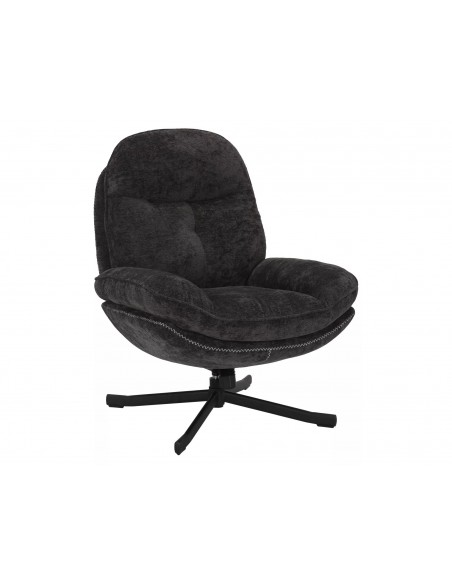 Fotel wypoczynkowy obrotowy Harper Czarny