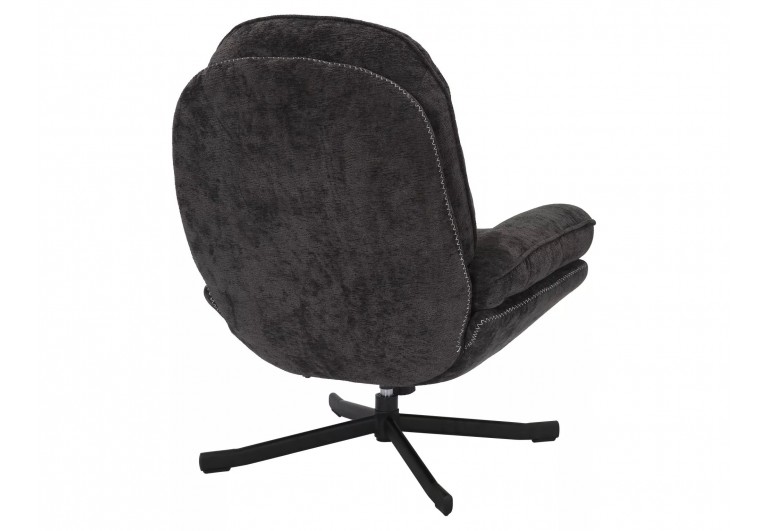 Fotel wypoczynkowy obrotowy Harper Czarny