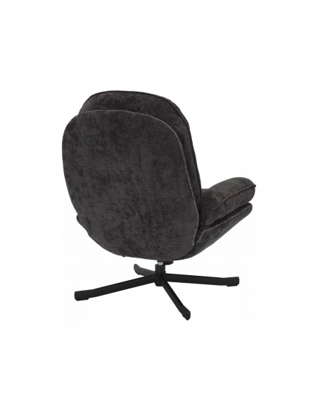 Fotel wypoczynkowy obrotowy Harper Czarny