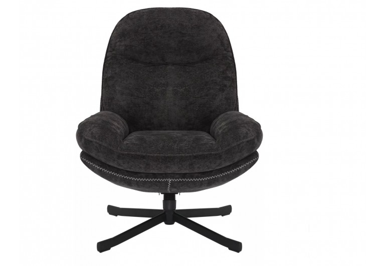 Fotel wypoczynkowy obrotowy Harper Czarny