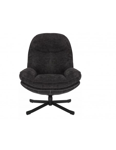 Fotel wypoczynkowy obrotowy Harper Czarny