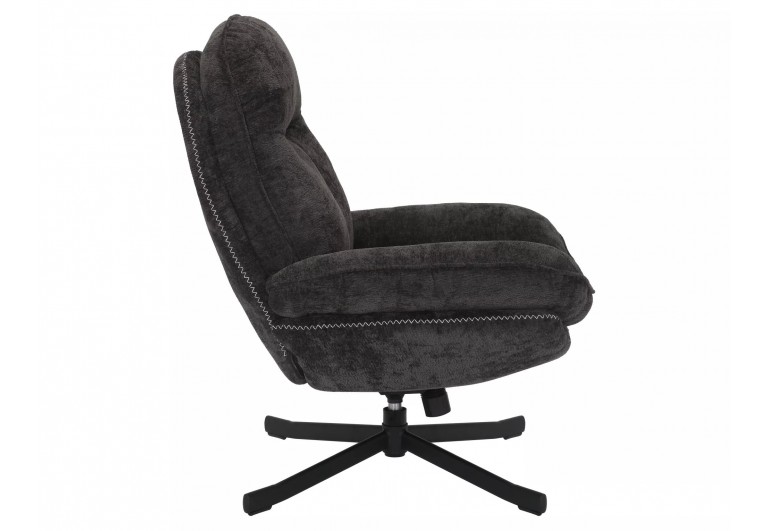 Fotel wypoczynkowy obrotowy Harper Czarny