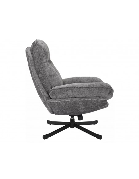 Fotel wypoczynkowy obrotowy Harper Szary
