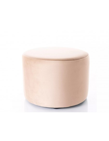 Pufa okrągła Doti A Brego Velvet Beżowa