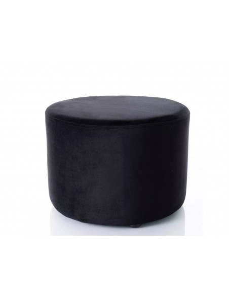Pufa okrągła Doti A Brego Velvet Czarna