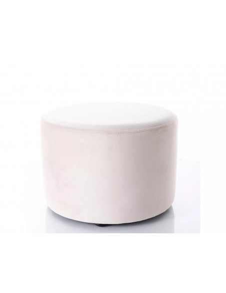 Pufa okrągła Doti A Brego Velvet Jasna Beżowa