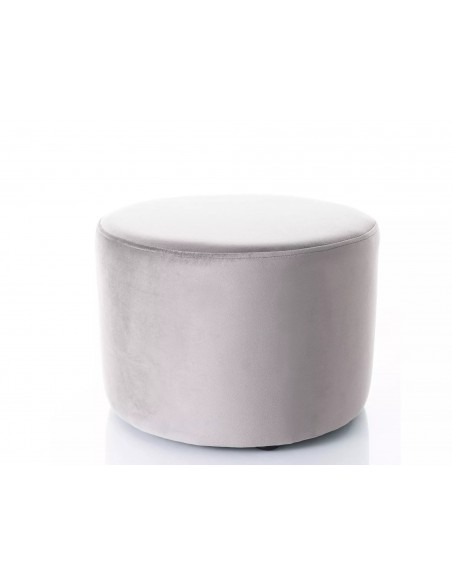 Pufa okrągła Doti A Brego Velvet Szara