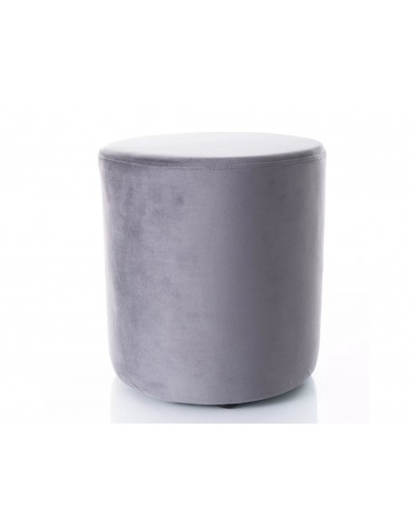 Pufa okrągła Doti B Velvet Ciemna Szara