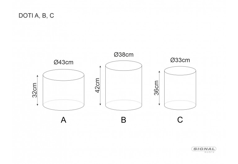 Pufa okrągła Doti B Velvet Ciemna Szara