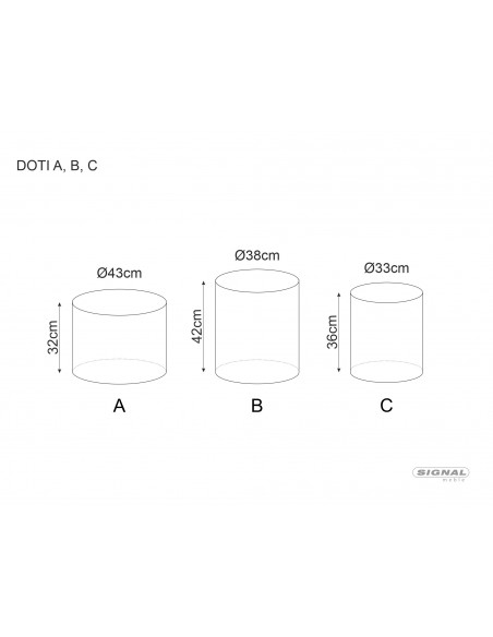 Puf okrągła Doti C Velvet Beżowa