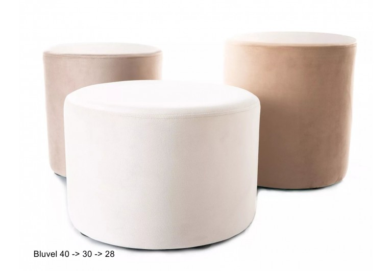 Puf okrągła Doti C Velvet Jasna Beżowa