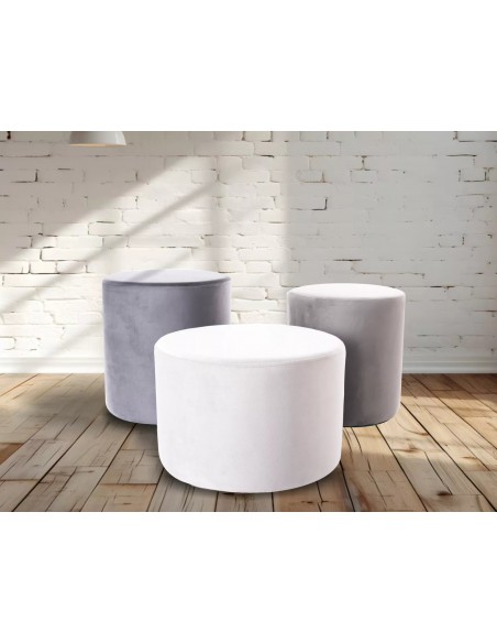 Puf okrągła Doti C Velvet Szara