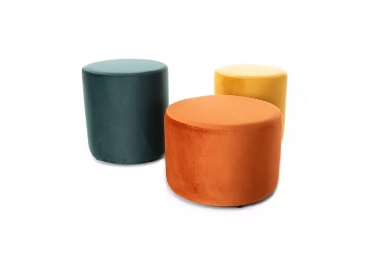 Puf okrągła Doti C Velvet Zielona