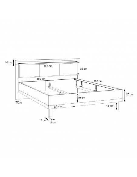 Łóżko sypialniane 160 Dalate