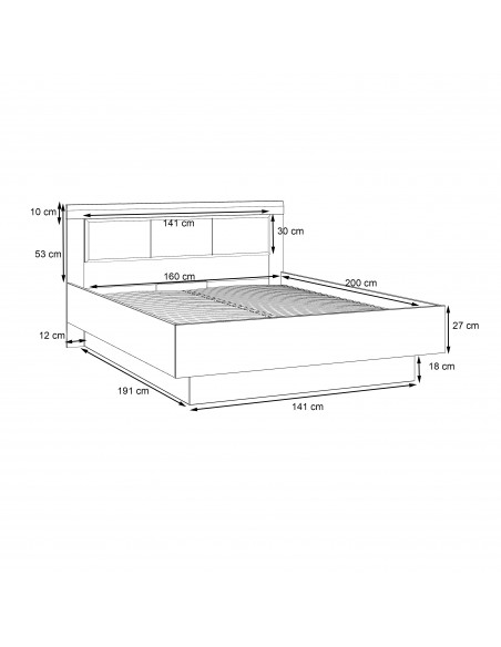 Łóżko sypialniane 160 Dalate