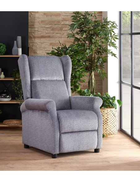 Fotel wypoczynkowy Agustin M Popielaty