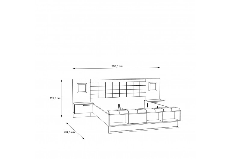 Łóżko sypialniane 180 Jakobina